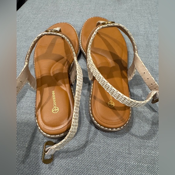 Giani Bernini Tan and Cream Sandals - Picture 2 of 5